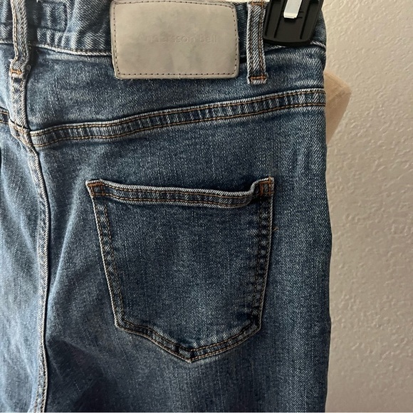 ANDERSON BELL sz L 27 Denim Jeans Uneven Split Hem Crop - Picture 9 of 9